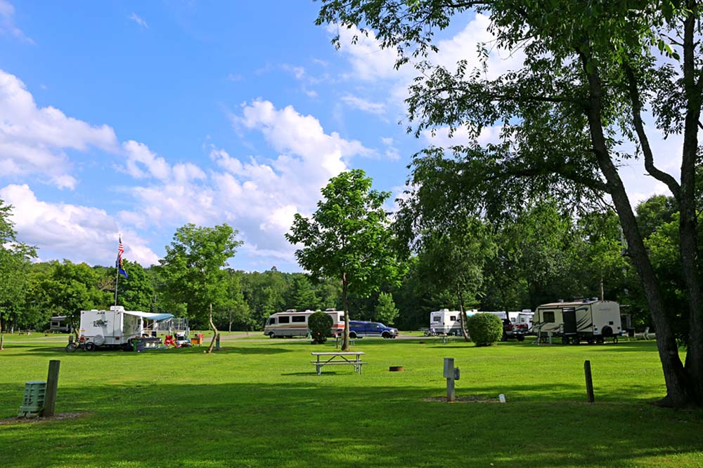 view of campsite with campers